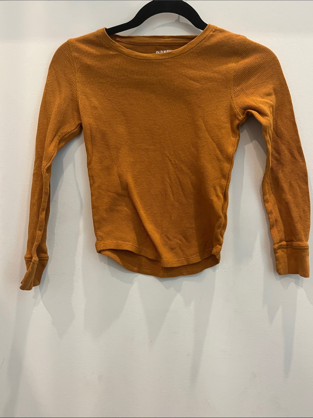 Old Navy Kids Long-Sleeve Waffle Top - Rust/Golden Brown